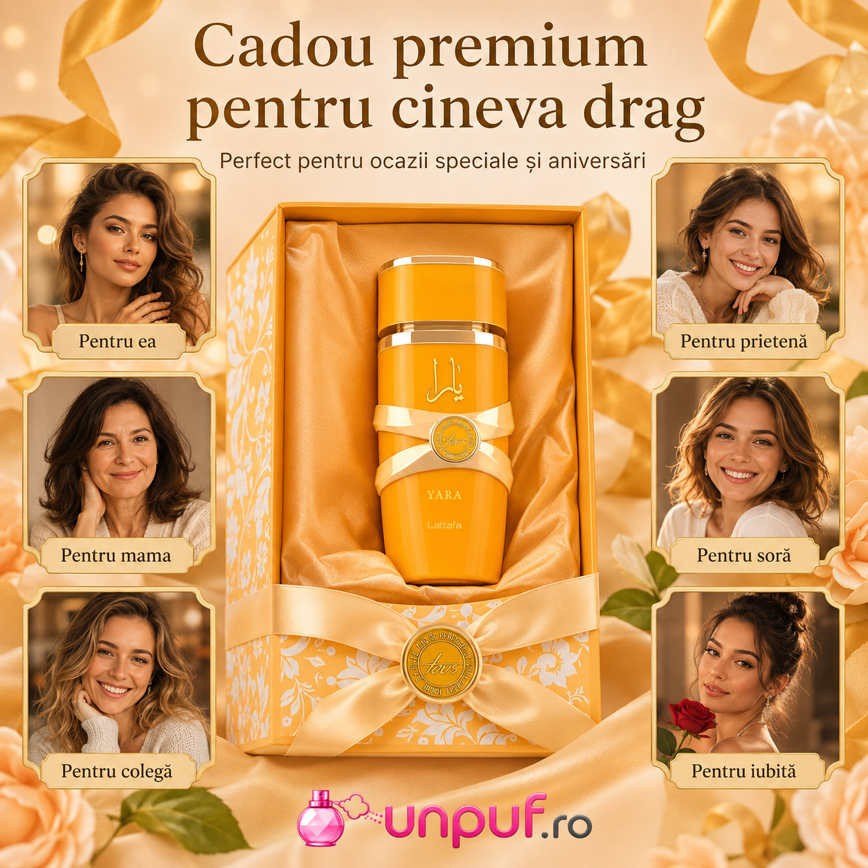 Lattafa Yara Tous parfum arabesc de damă, cadou premium pentru ea, mamă, soră, prietenă sau iubită